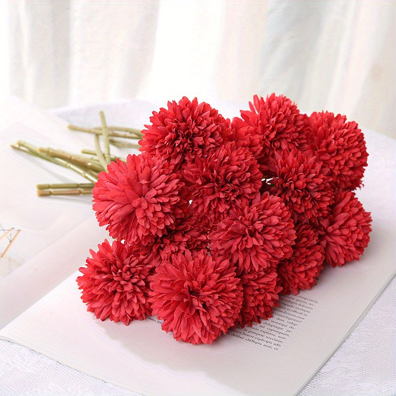 Set of 5 Artificial Chrysanthemum Flowers – Realistic Floral Arrangements for Weddings and Home Decor