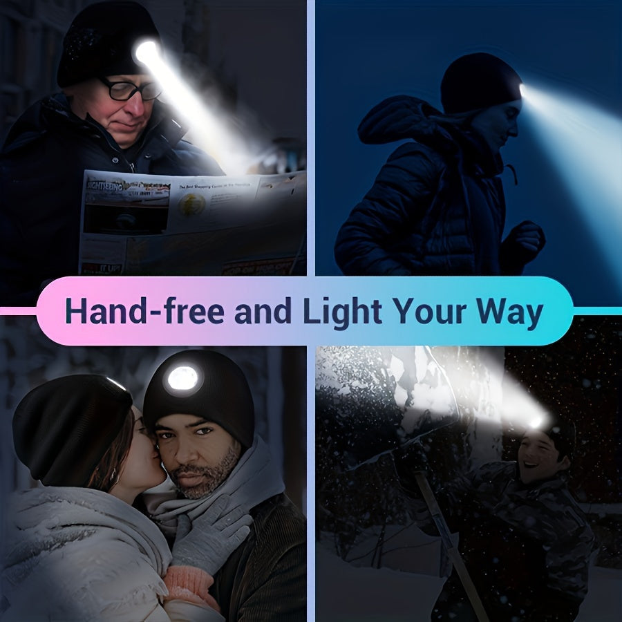 Unisex Beanie with LED Light – Handy Lighting for Evening Walks