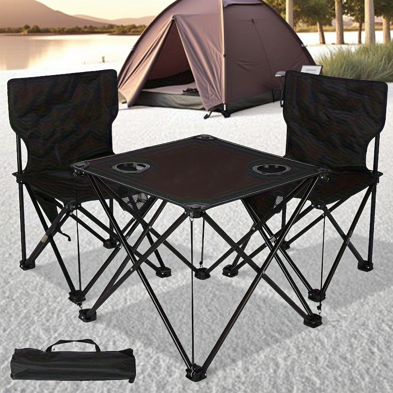 Foldable Outdoor Table & Chairs Set – Portable Camping & BBQ