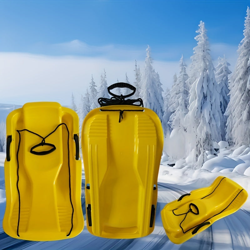 Versatile Ski Sled with Brake – Perfect for Snow, Grass, and Ice, Incl. Tow Rope