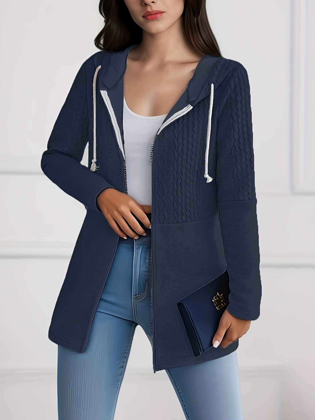 Luna Knitted Hoodie Jacket - Stylish and Comfortable for Women in Autumn and Winter