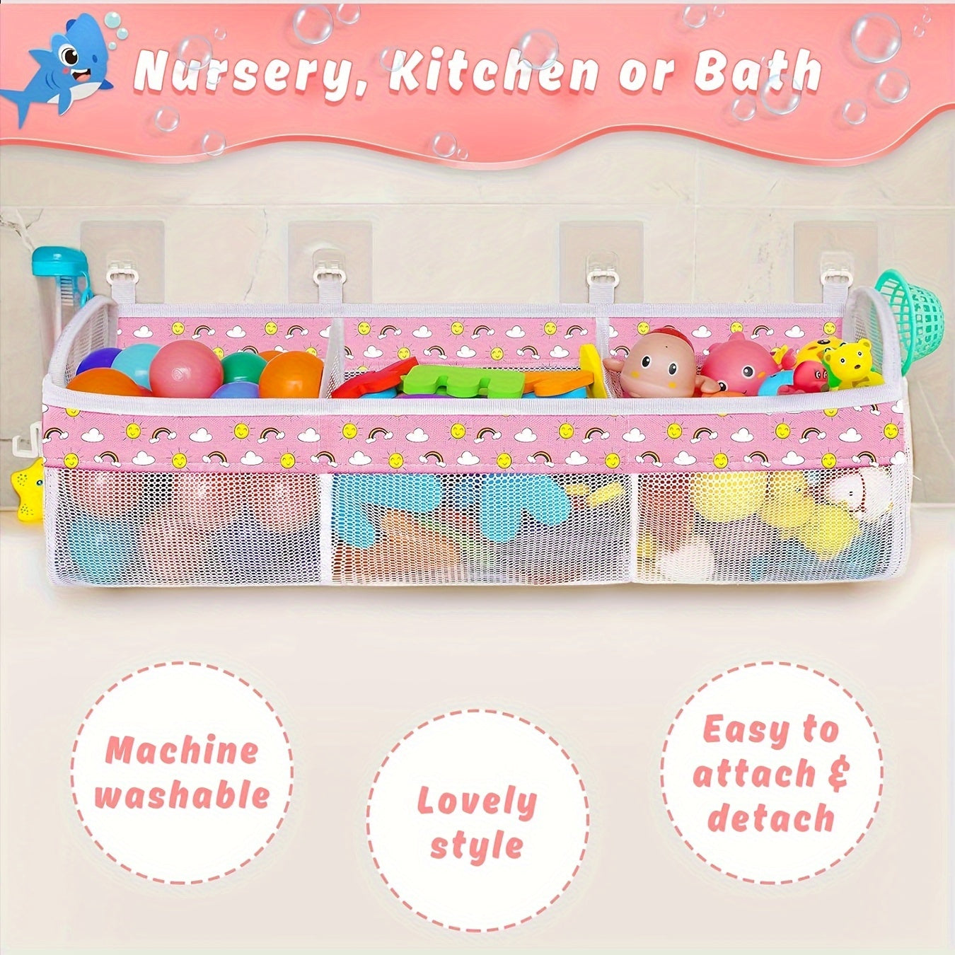 Mesh Bath Toy Organizer - Perfect for Tidiness