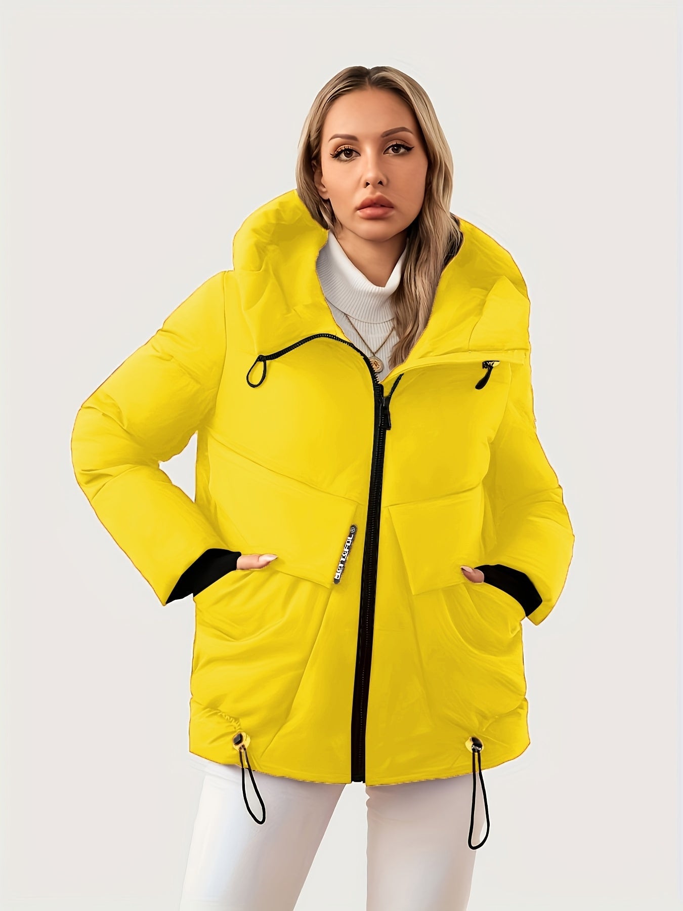 Modern Winter Jacket with Adjustable Hood and Waist – Quilted Design for Maximum Warmth and Comfort