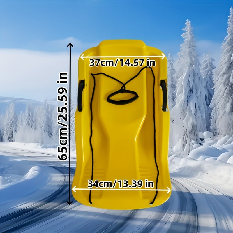 Versatile Ski Sled with Brake – Perfect for Snow, Grass, and Ice, Incl. Tow Rope