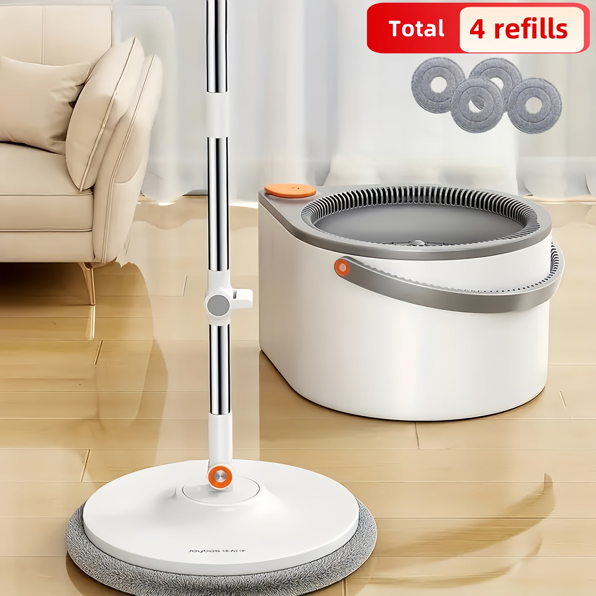 FlexiClean Spin Mop Set – Hands-Free, Adjustable, and Efficient Cleaning