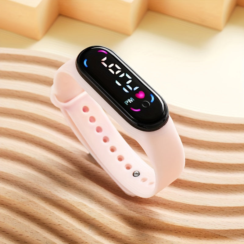 Glow-in-the-Dark Children's Watch - Colorful LED Display and Sporty Design