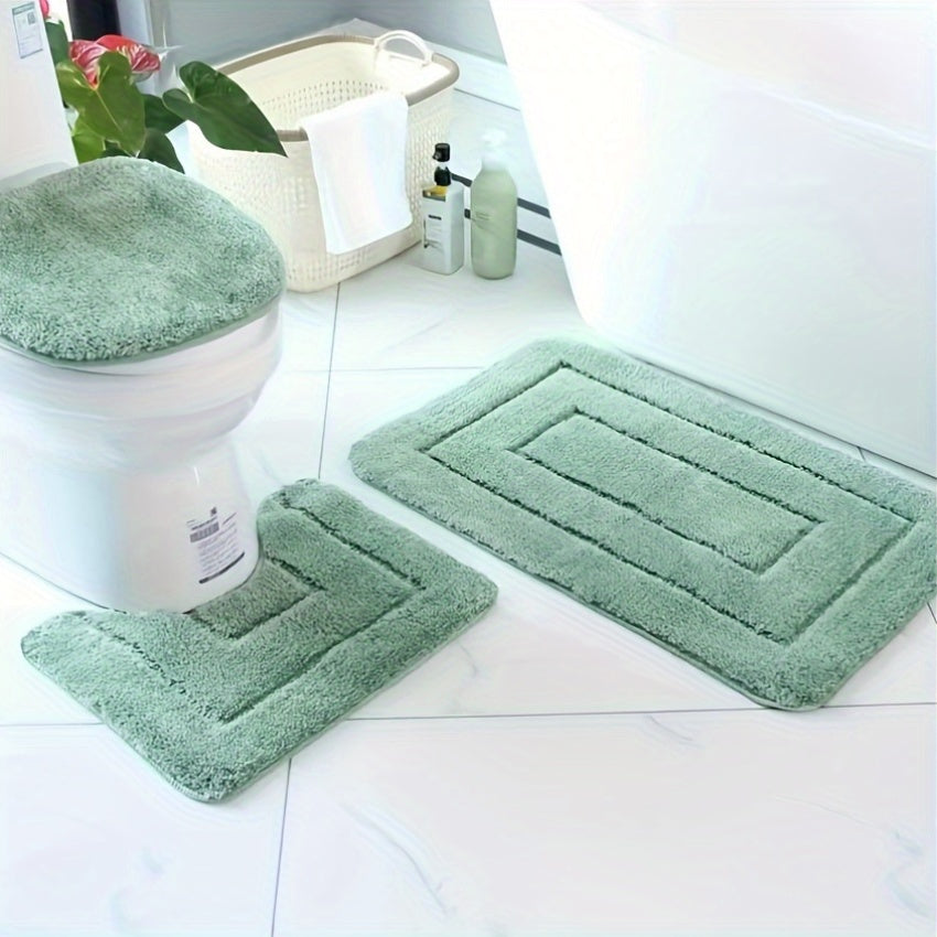3-Piece Ultra-Fine Fiber Bathroom Rug Set – Quick-Drying and Absorbent