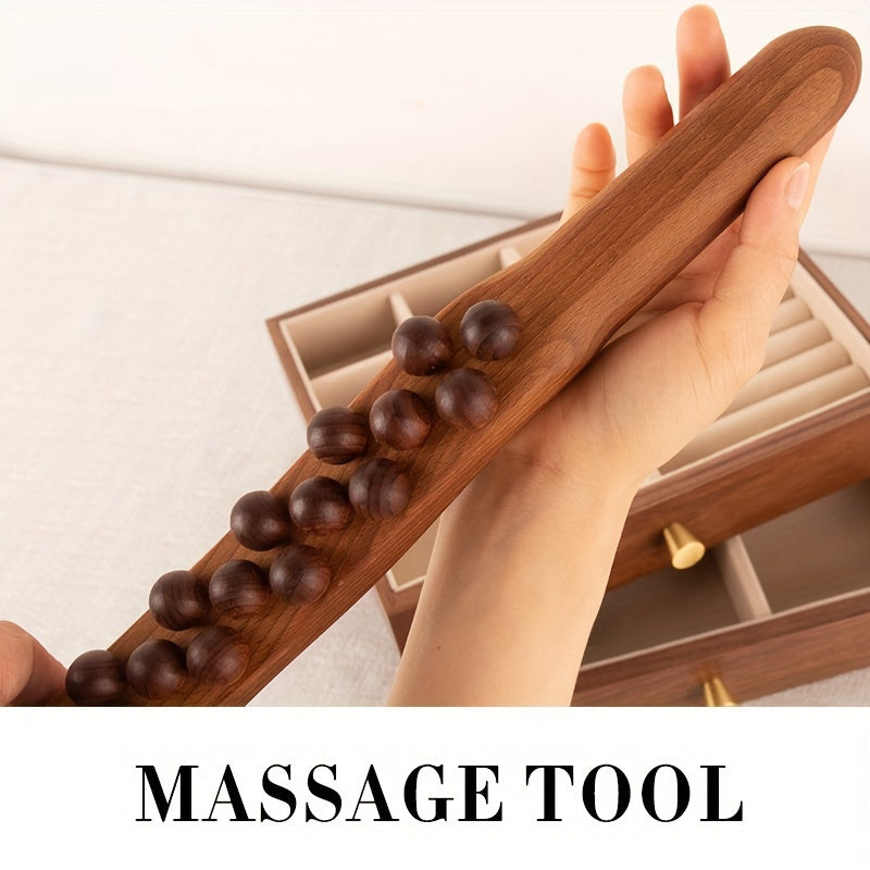 Wooden Massage Stick with 31 Beads – Deep Muscle Relaxation