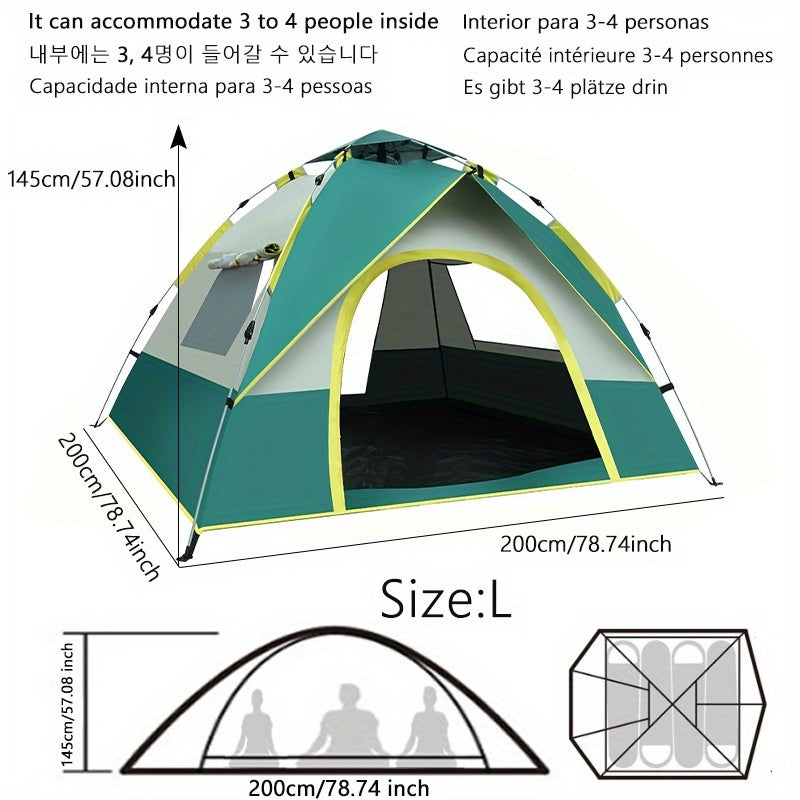 Quick-Setup 4-Person Camping Tent – Breathable and Windproof Shelter