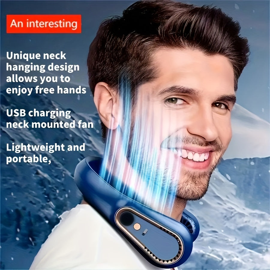 Rechargeable USB Neck Fan for Powerful, Silent Cooling – Perfect for Outdoor and Indoor Use