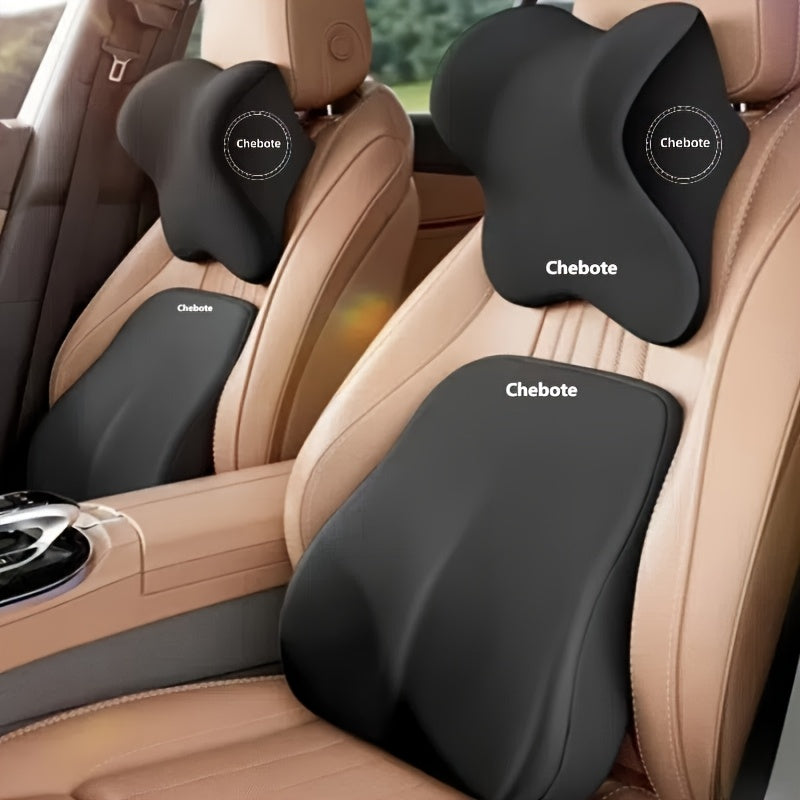 Ergonomic Car Seat Cushion Set – Memory Foam Lumbar and Neck Support