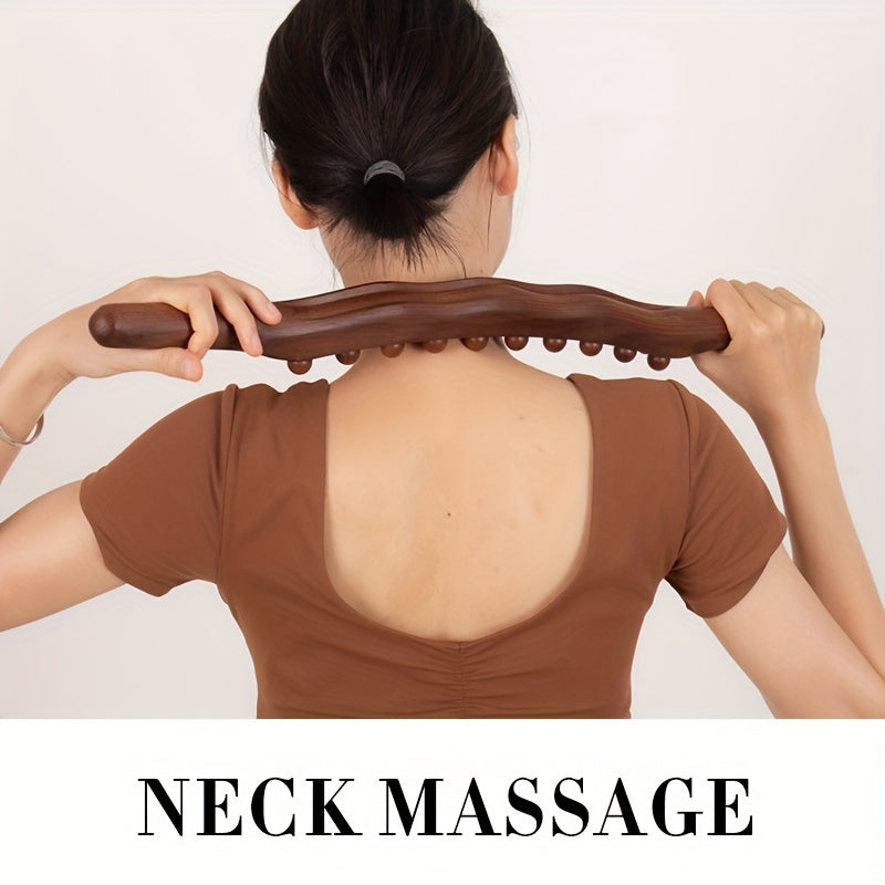 Wooden Massage Stick with 31 Beads – Deep Muscle Relaxation