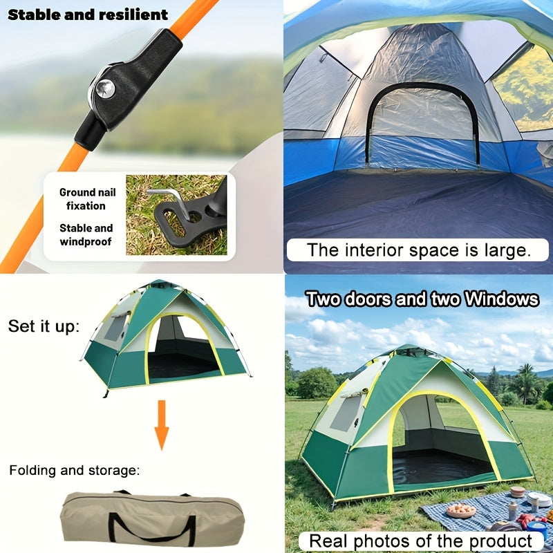 Quick-Setup 4-Person Camping Tent – Breathable and Windproof Shelter