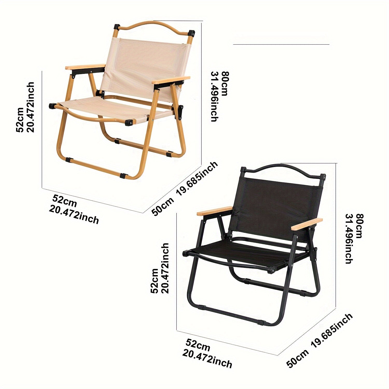 Portable Foldable Camping Chair – Sturdy Aluminum Frame and Comfortable Seat