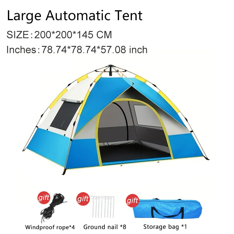 Quick-Setup 4-Person Camping Tent – Breathable and Windproof Shelter
