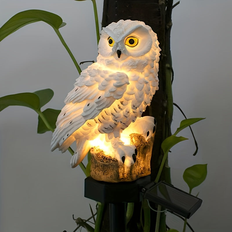 Solar LED Owl Garden Lamp – Realistic Ambient Lighting for Gardens and Pathways