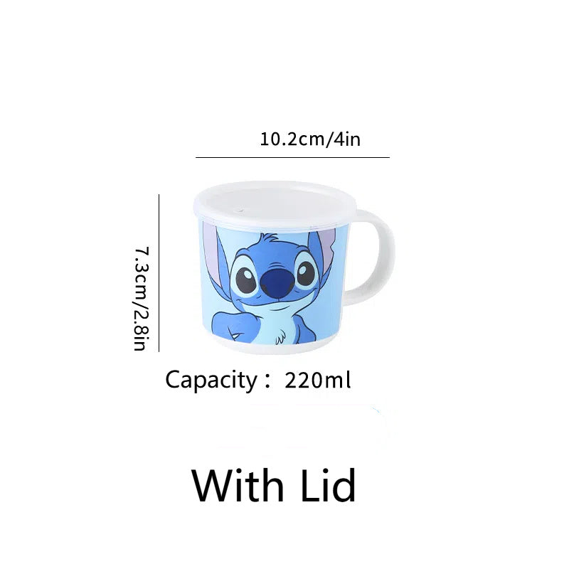 3-Piece Stitch Tableware Set – Bowl, Mug, and Spoon with Cute Cartoon Design