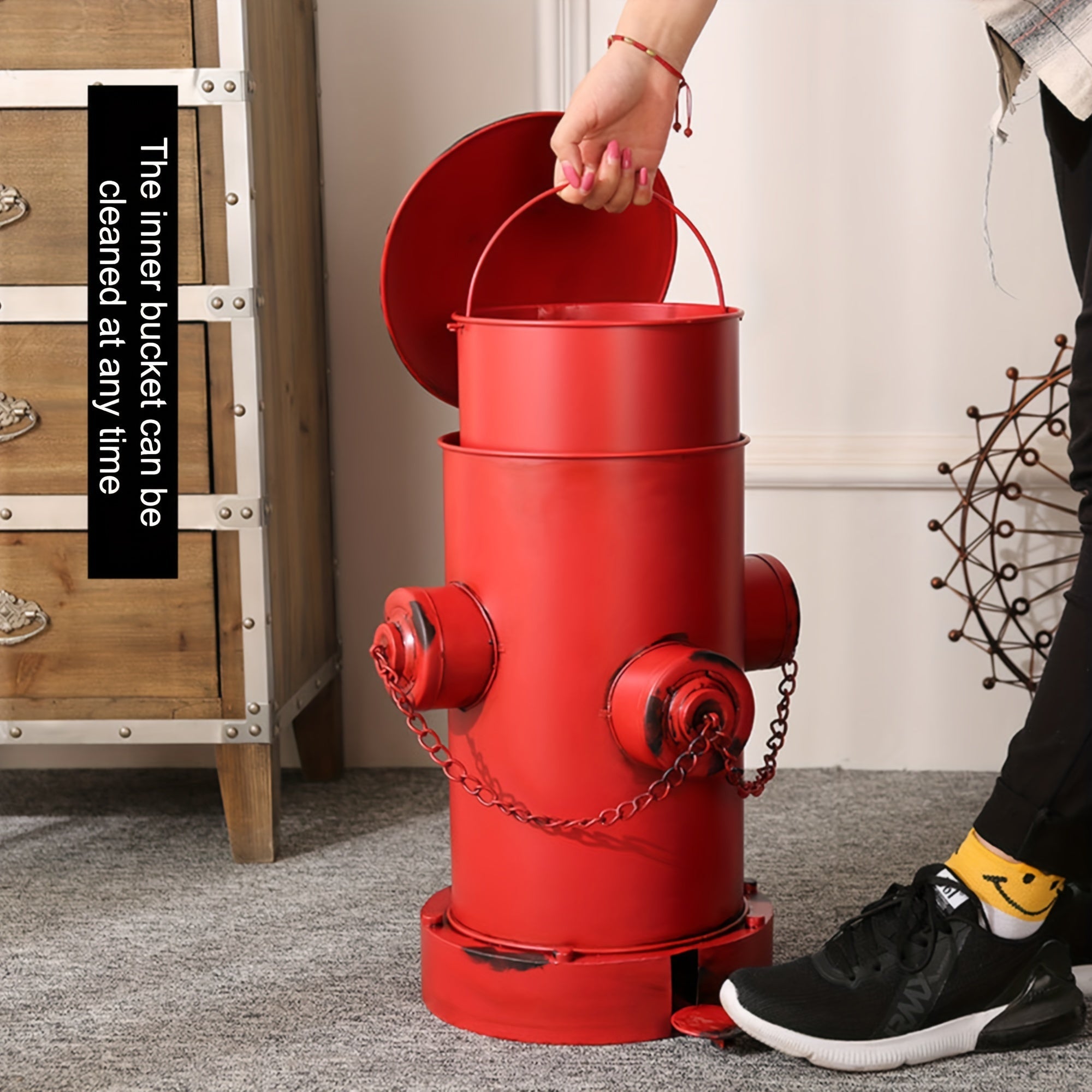 Vintage Fire Hydrant Trash Can - The Perfect Father's Day Gift for Home