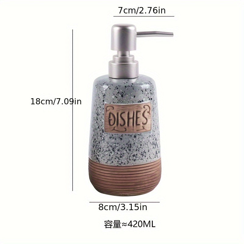 Vintage Ceramic Soap Dispenser – 420ml for Kitchen or Bathroom