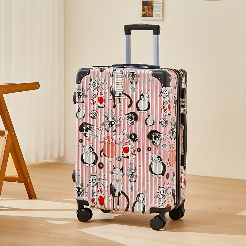 Luxury Graffiti Suitcase with Space Theme – 24 Inch Hardshell Suitcase with Spinner Wheels and TSA Lock