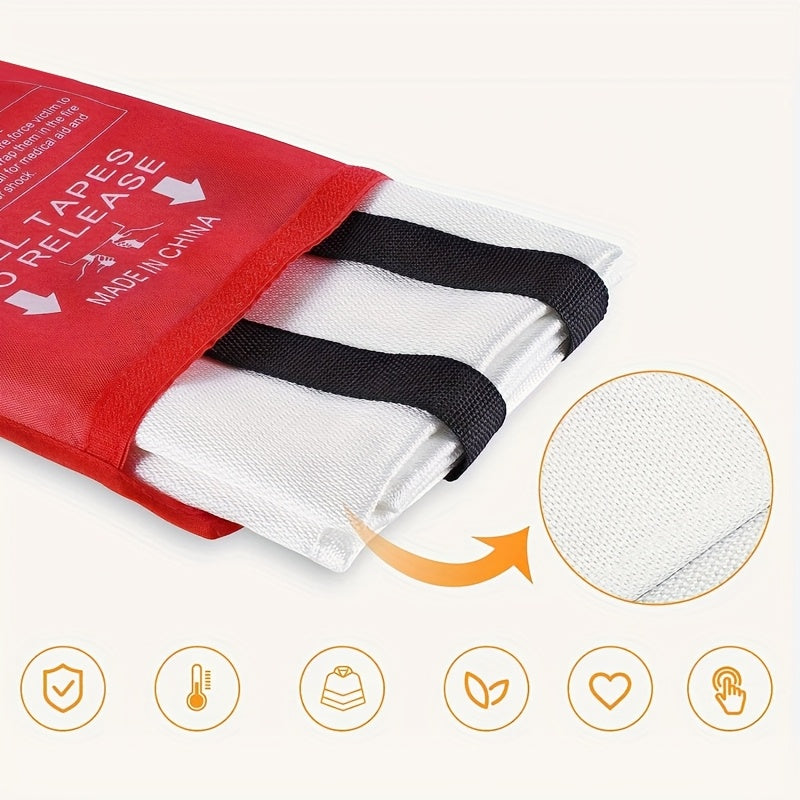 Emergency Fire Blanket for Households and Businesses – Flame Retardant Fire Blanket for Kitchen, Office, and Car