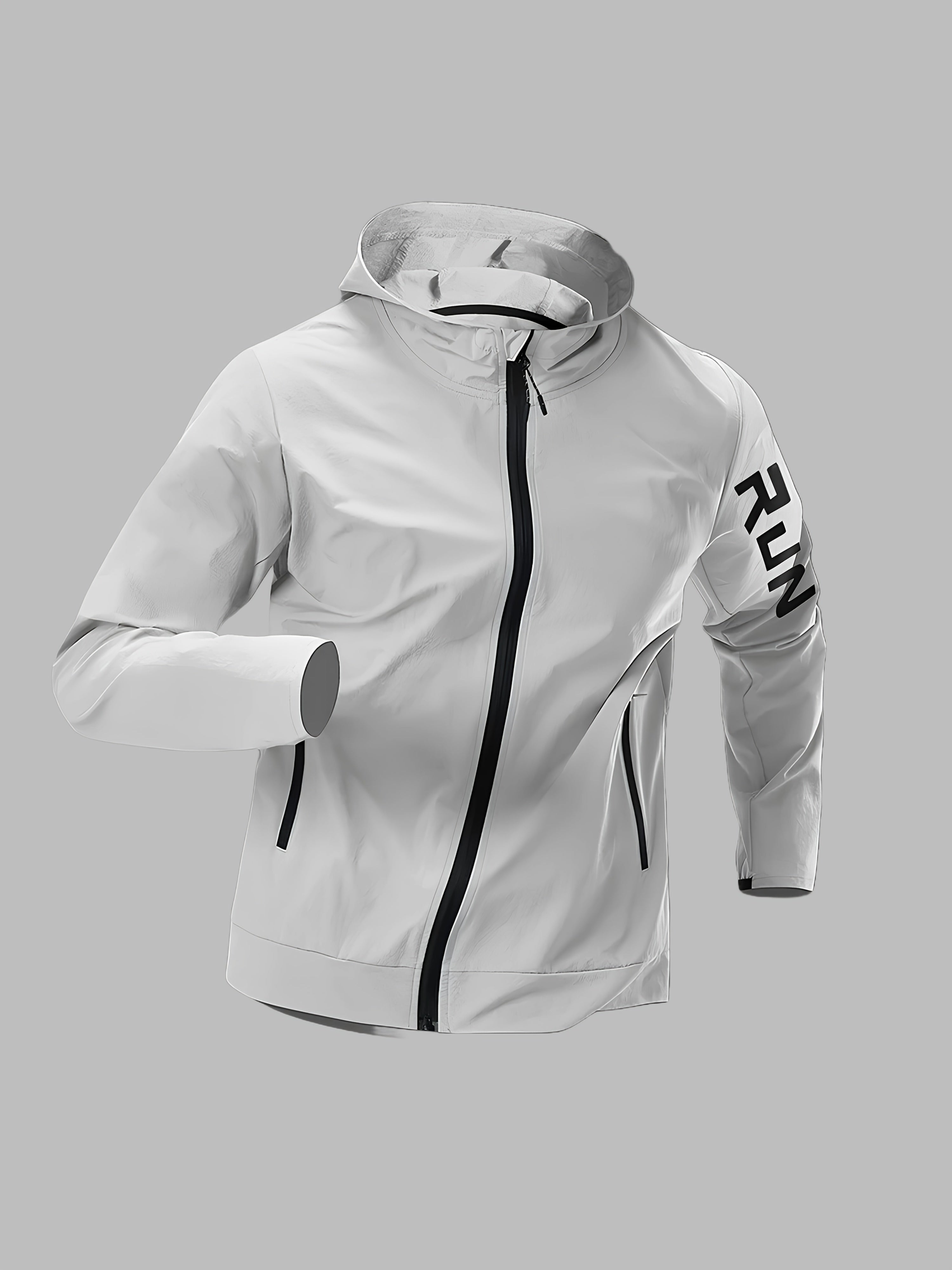 Sporty Hooded Jacket for Men – Breathable and Comfortable for Walking and Running