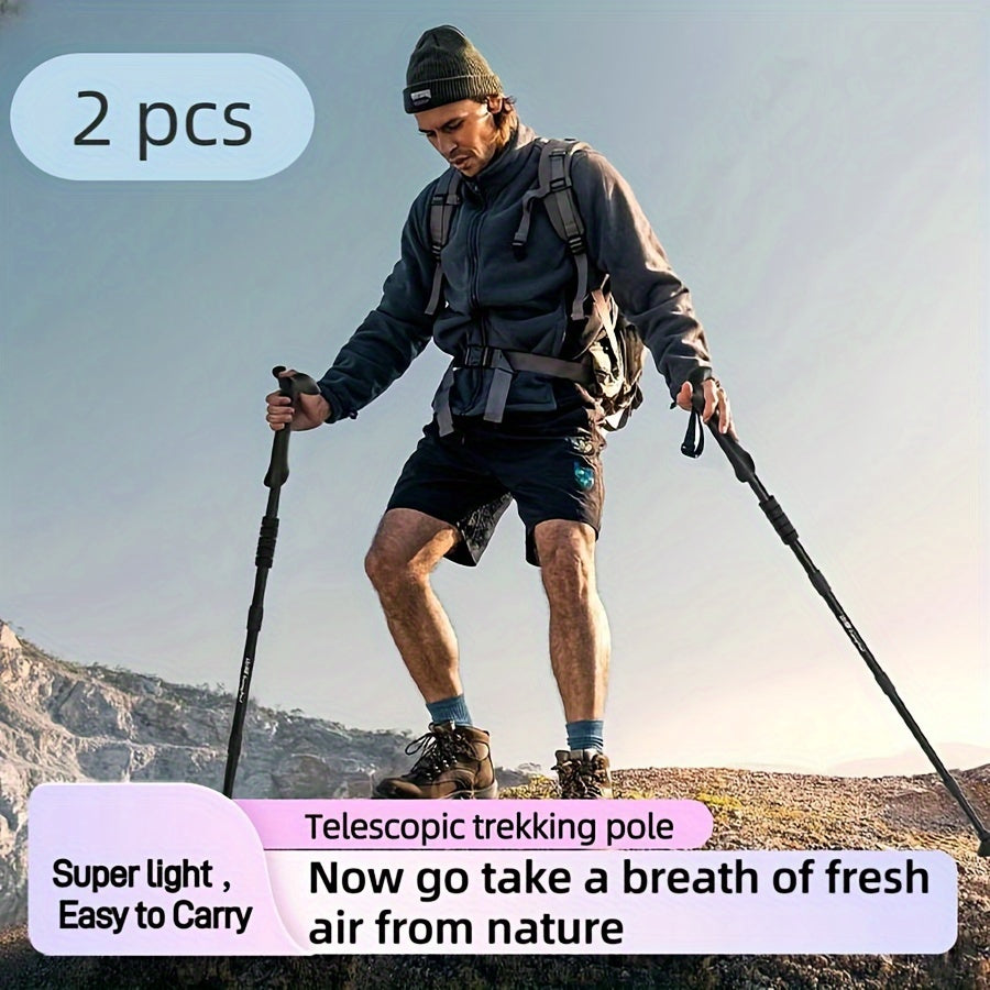 Lightweight Aluminum Trekking Poles – Adjustable and Shock-Absorbing for Adventurous Hikers