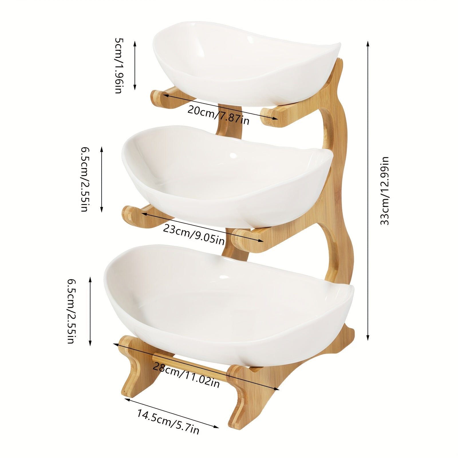 NatureStack 3-Tier Fruit Bowl – Spatial and Functional