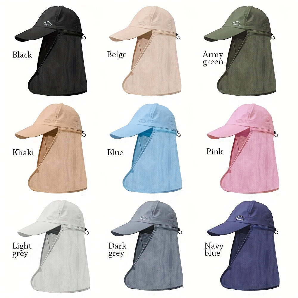 UV-Protective Trucker Hat with Neck Flap - Breathable and Comfortable for Summer Activities