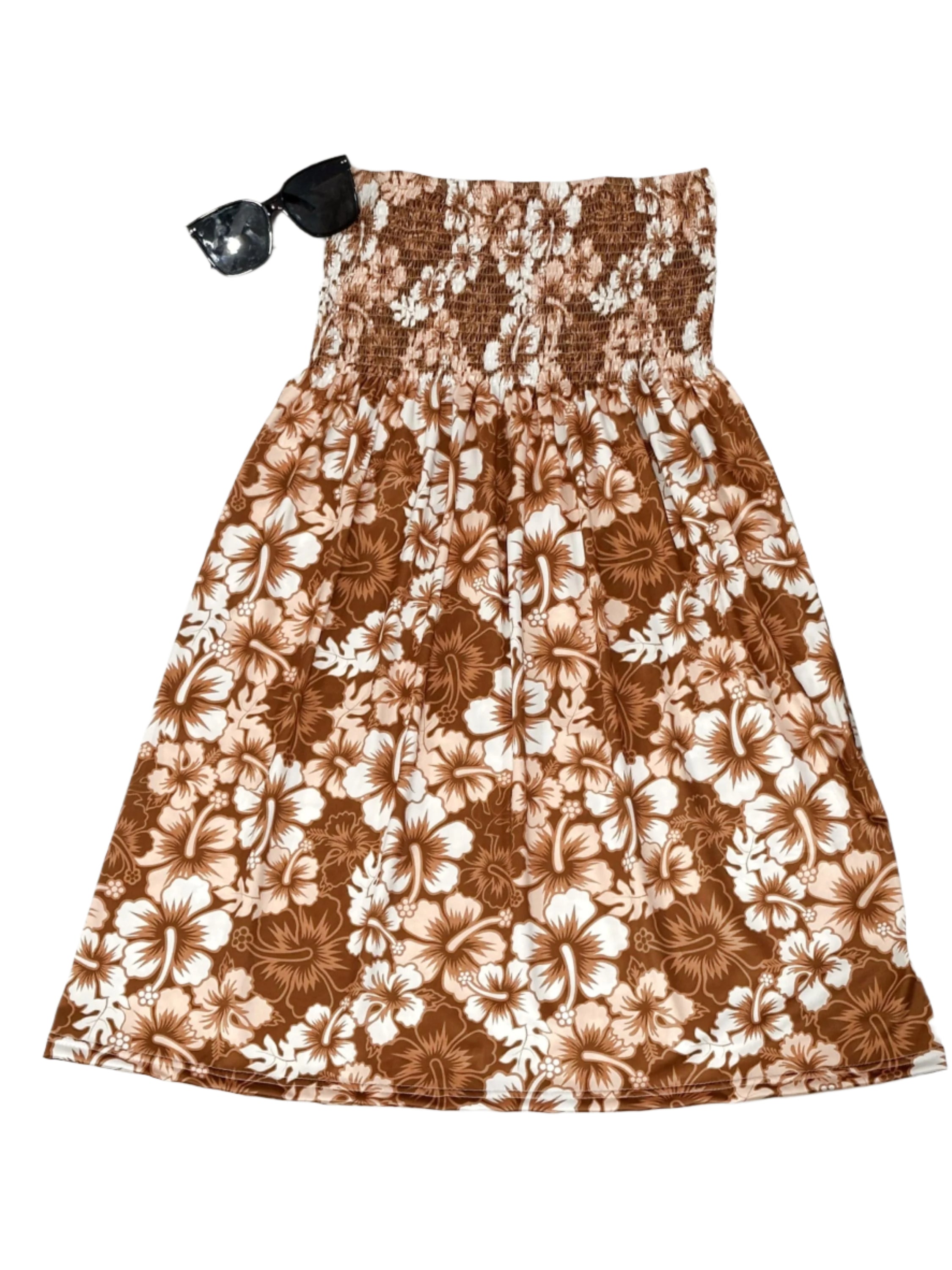 Bohemian Floral Smock Tube Dress – Cheerful and Comfortable for Summer Outings