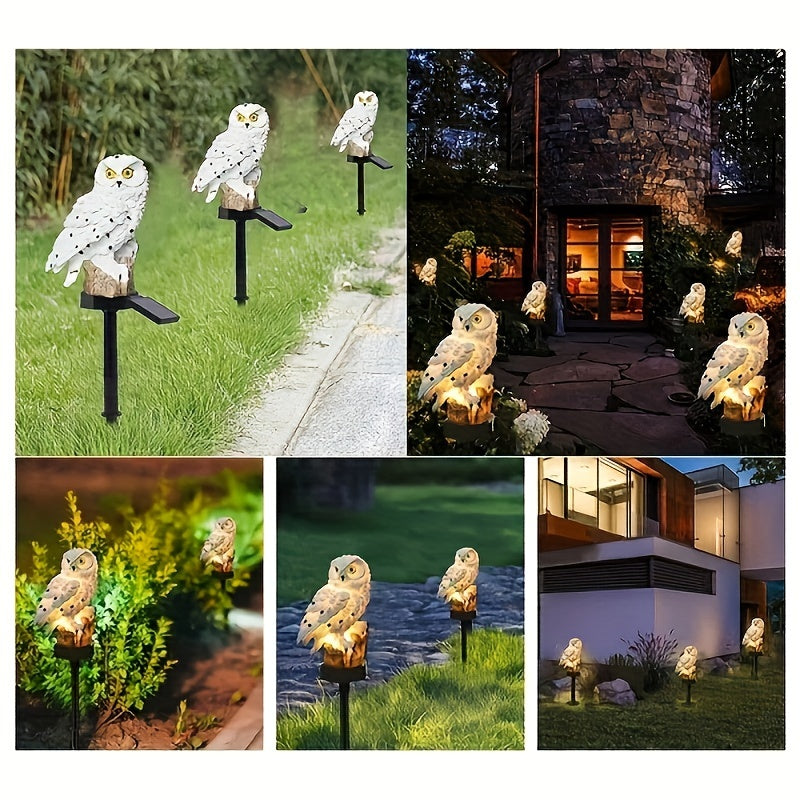 Solar LED Owl Garden Lamp – Realistic Ambient Lighting for Gardens and Pathways