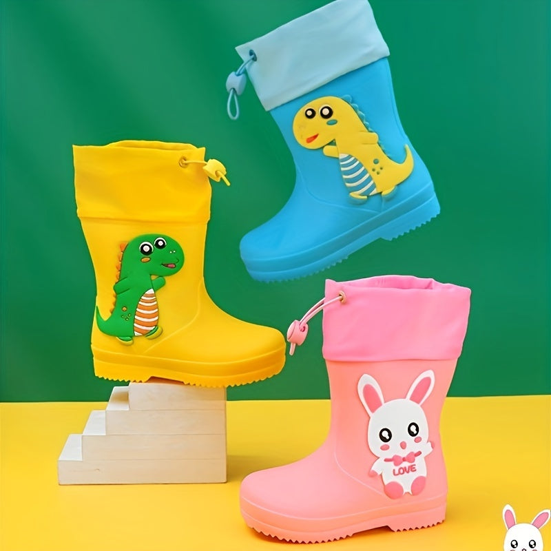 Dino & Bunny Rain Boots for Kids - Playful Waterproof Protection