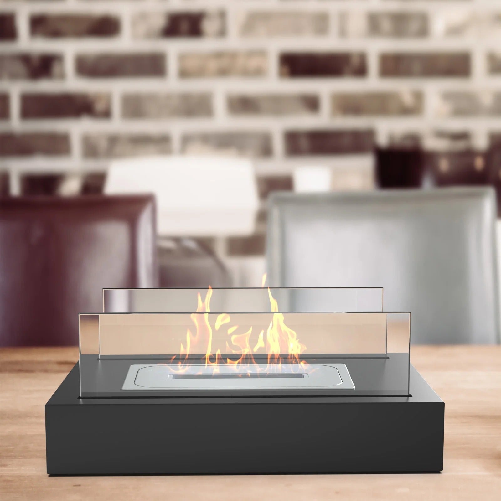 Serene Flame Luxe Fireplace – Create Magical Evenings with Fire and Style