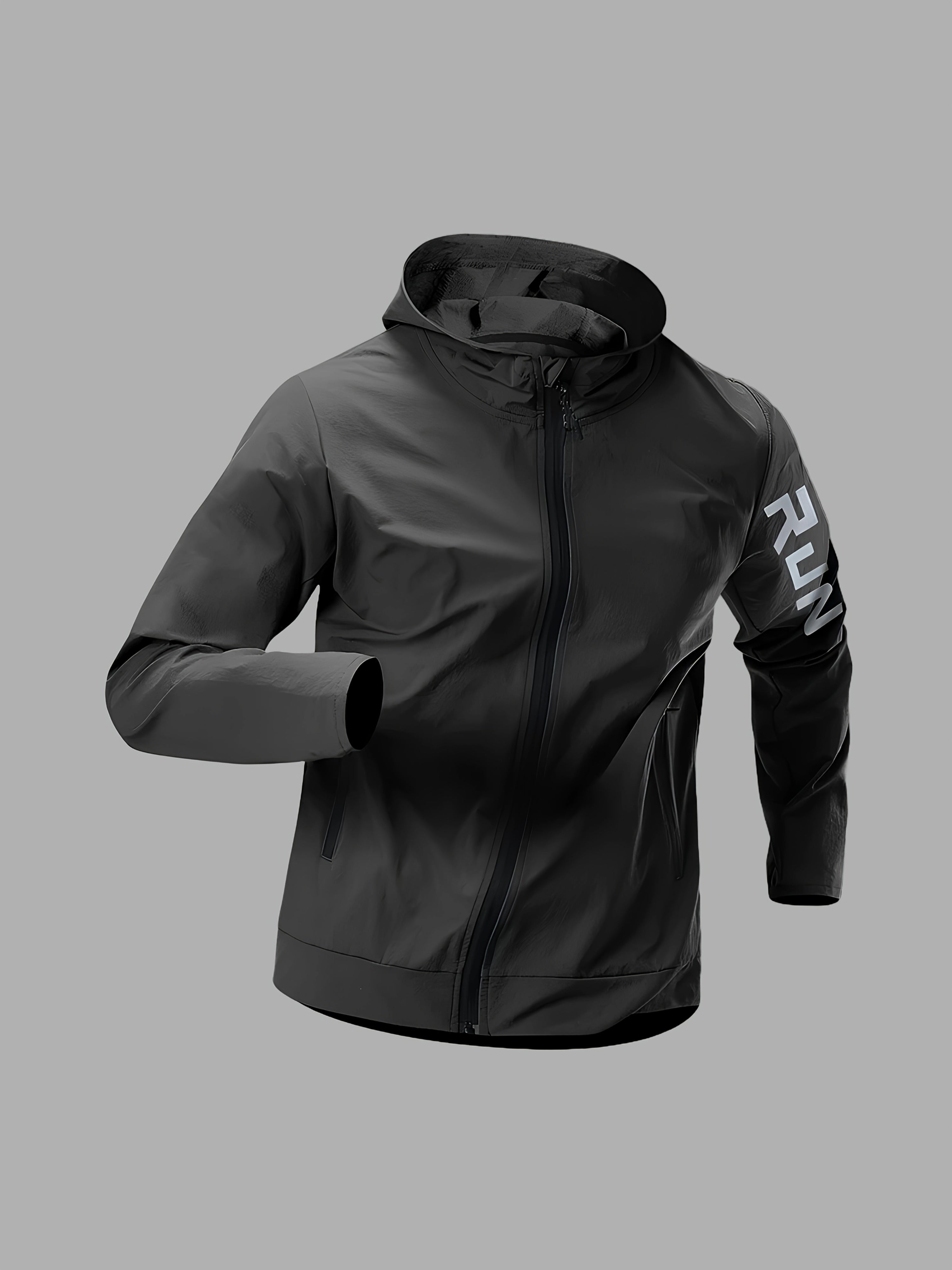Sporty Hooded Jacket for Men – Breathable and Comfortable for Walking and Running