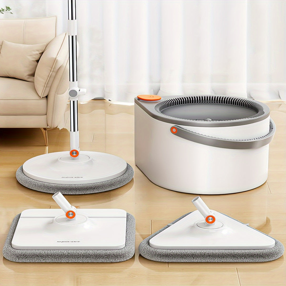FlexiClean Spin Mop Set – Hands-Free, Adjustable, and Efficient Cleaning