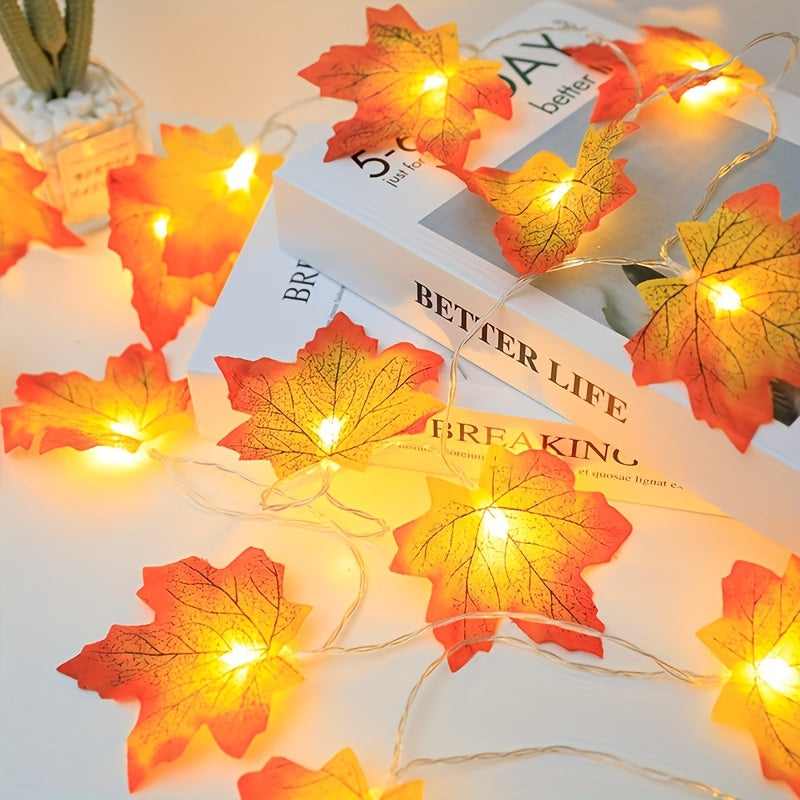 LED Leaf Light String – Warm Autumn Atmosphere for Home and Parties