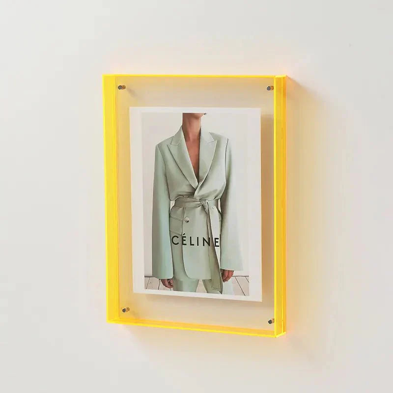 Vibrant Acrylic Display Frame – Contemporary Coloured Picture Holder