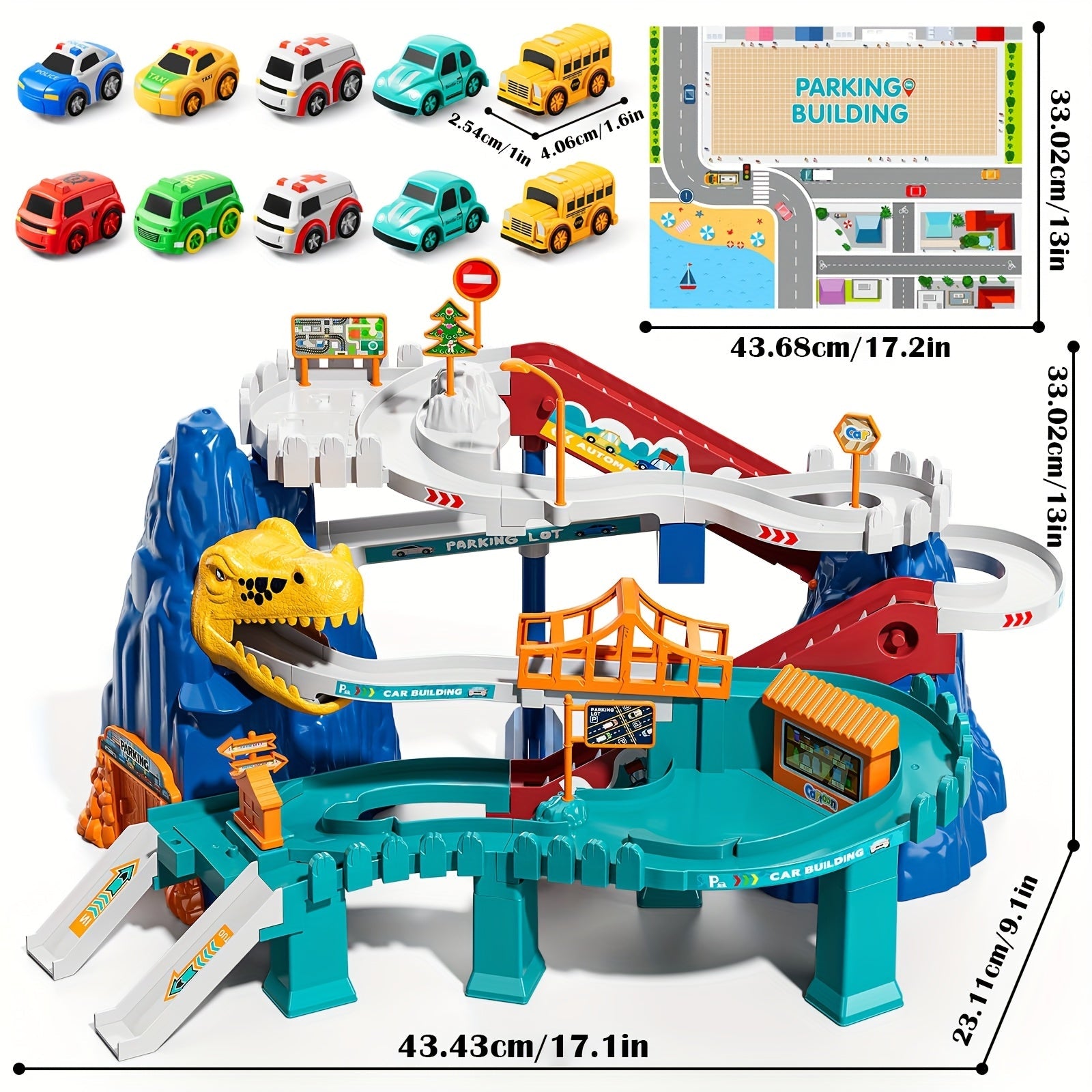 DinoRace Playset - Exciting Race Track with Dinosaur Adventure