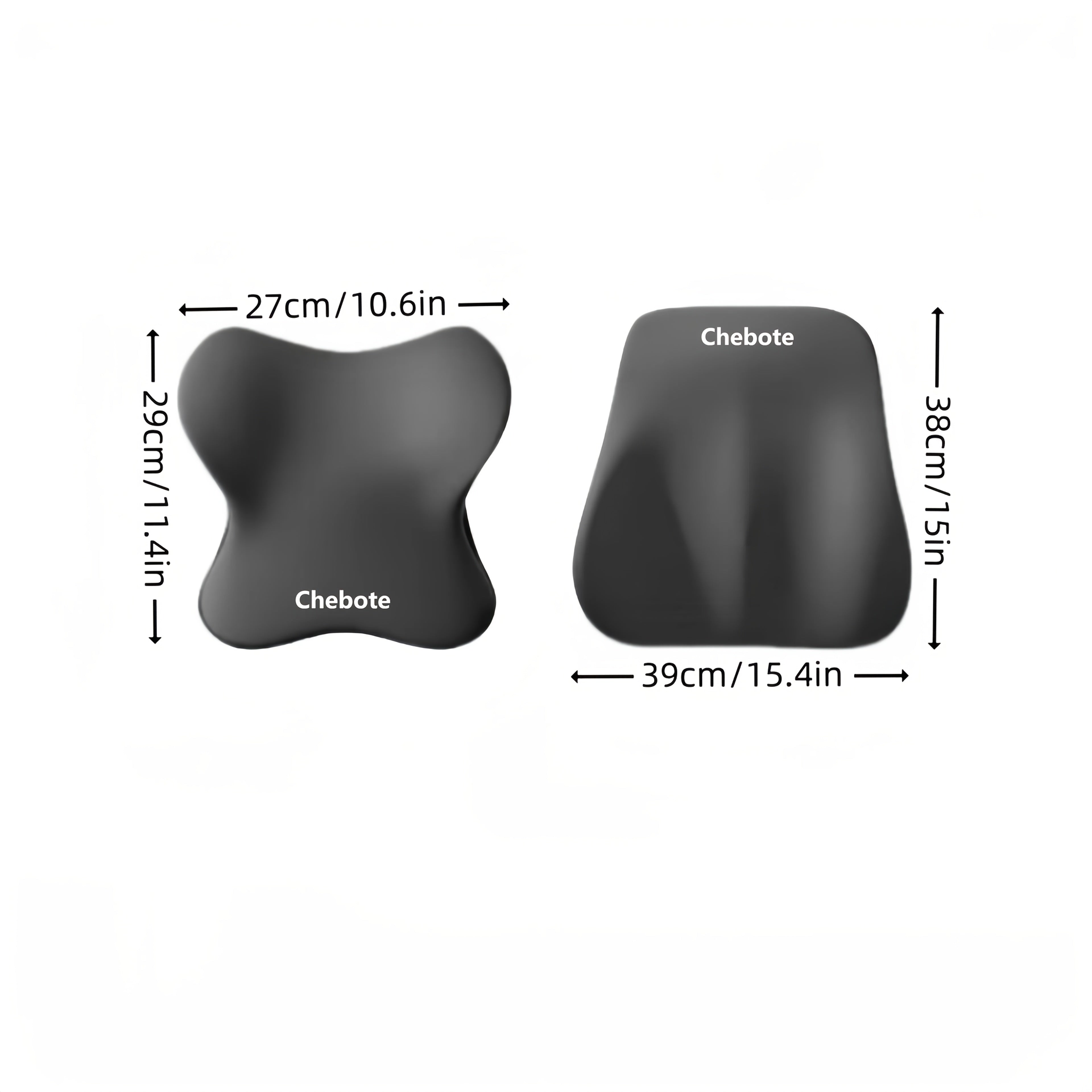 Ergonomic Car Seat Cushion Set – Memory Foam Lumbar and Neck Support