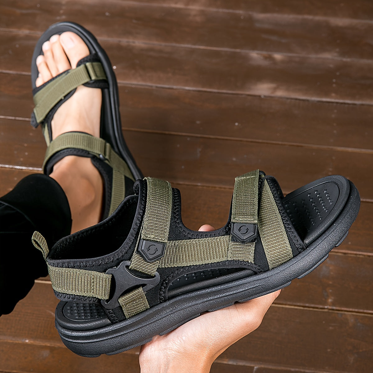 TrailVent Breathable Men’s Sandals – Comfortable Outdoor Grip
