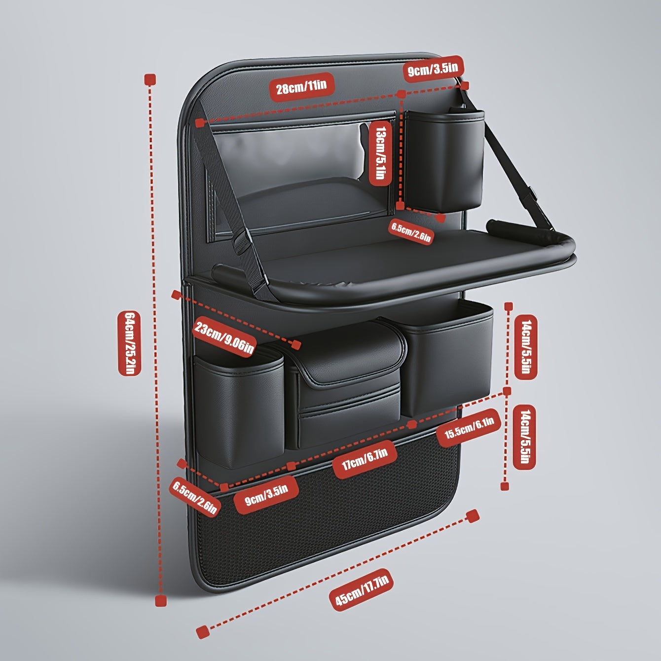 PU Leather Car Seat Back Organizer – Sleek and Functional