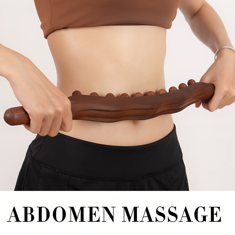 Wooden Massage Stick with 31 Beads – Deep Muscle Relaxation