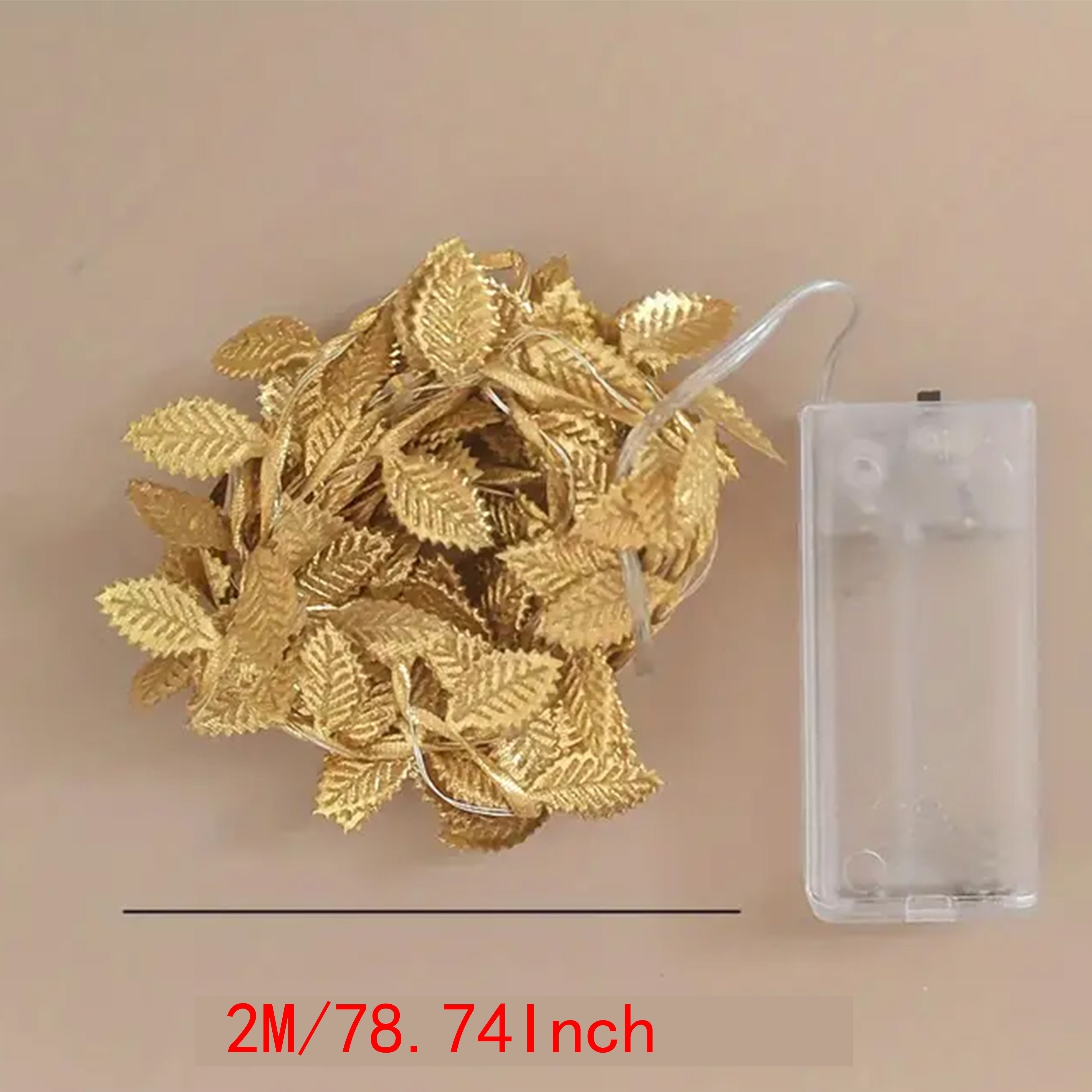 Golden Leaves Fairy Lights - Elegant Lighting for Table Settings and Parties