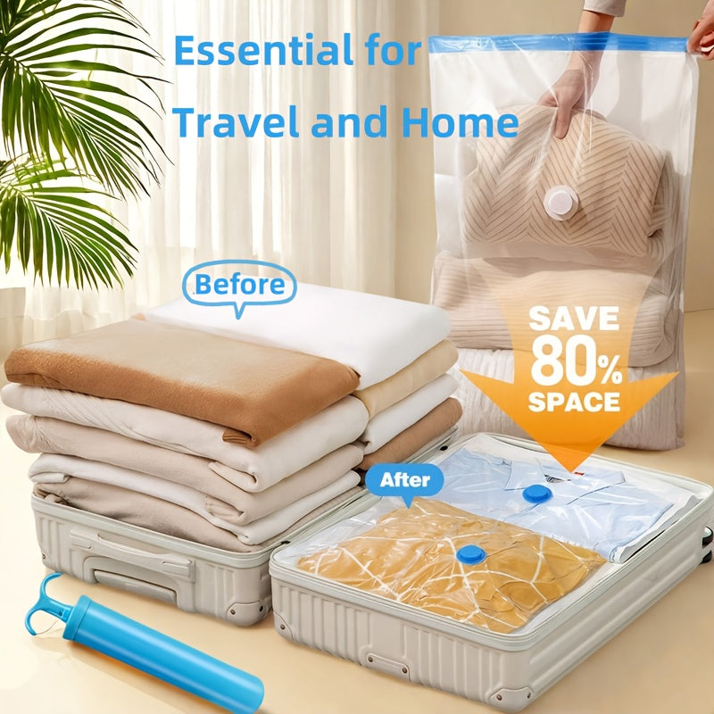 Set of Extra Large Vacuum Storage Bags – Reusable, Waterproof, and Space-Saving