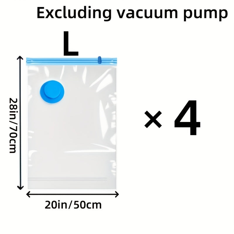 Set of Extra Large Vacuum Storage Bags – Reusable, Waterproof, and Space-Saving