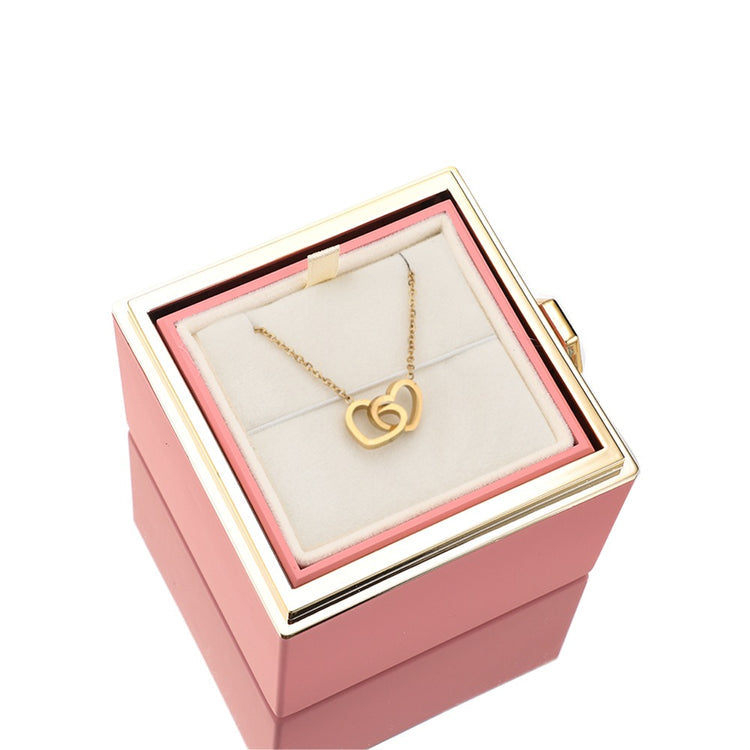 Amor's Flower Box – Eternal Rose with Engraving for Valentine's Day