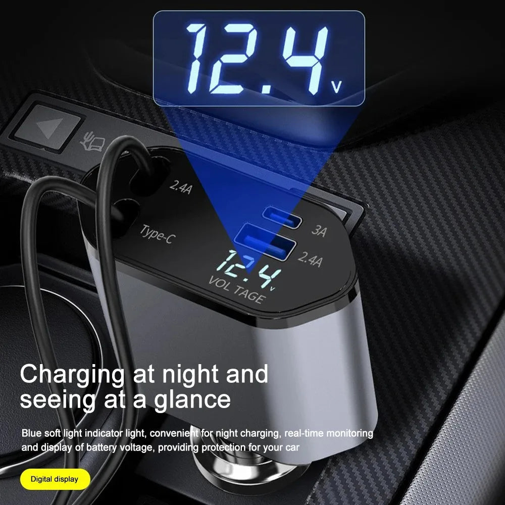 Compact Foldable Car Charger – Handy and Efficient