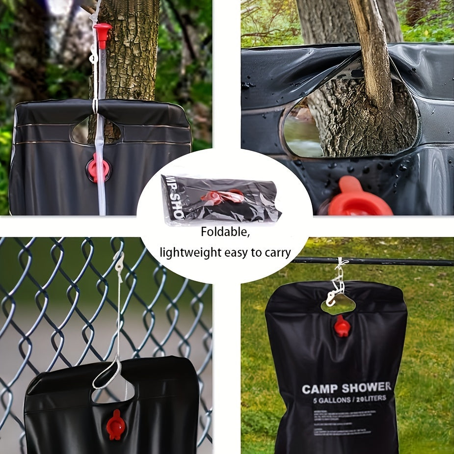 Portable Camping Shower – 20L Capacity with Removable Hose and Shower Head for Outdoor Adventures