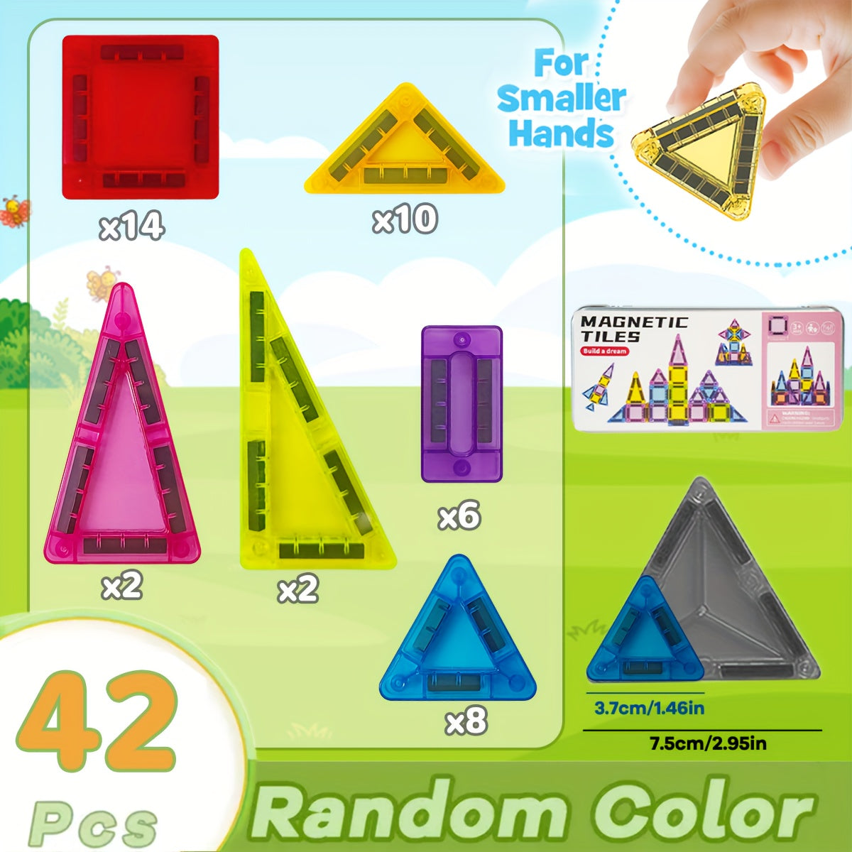 Mini Magnetic Building Blocks Set – Compact and Versatile Play Fun