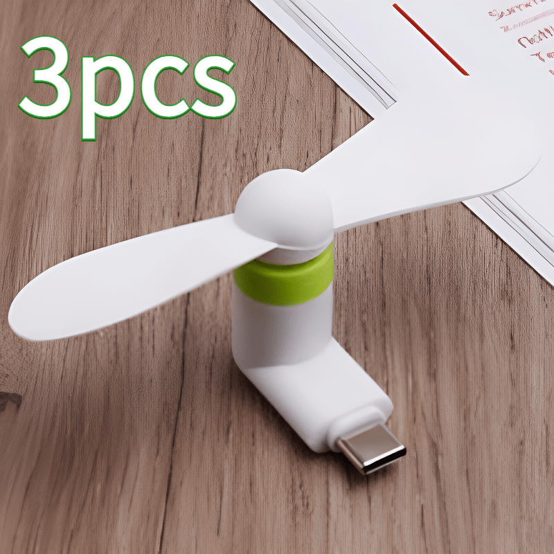 Mini Portable Phone Fans – Type-C Connector with Adjustable Angle